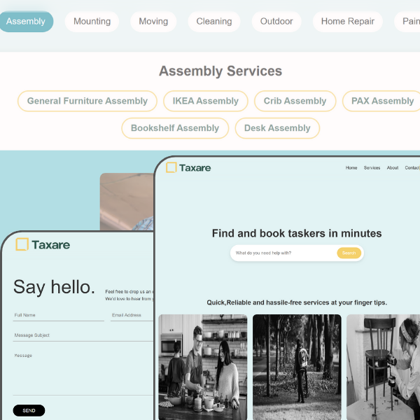 Tasker and client dashboard UI design