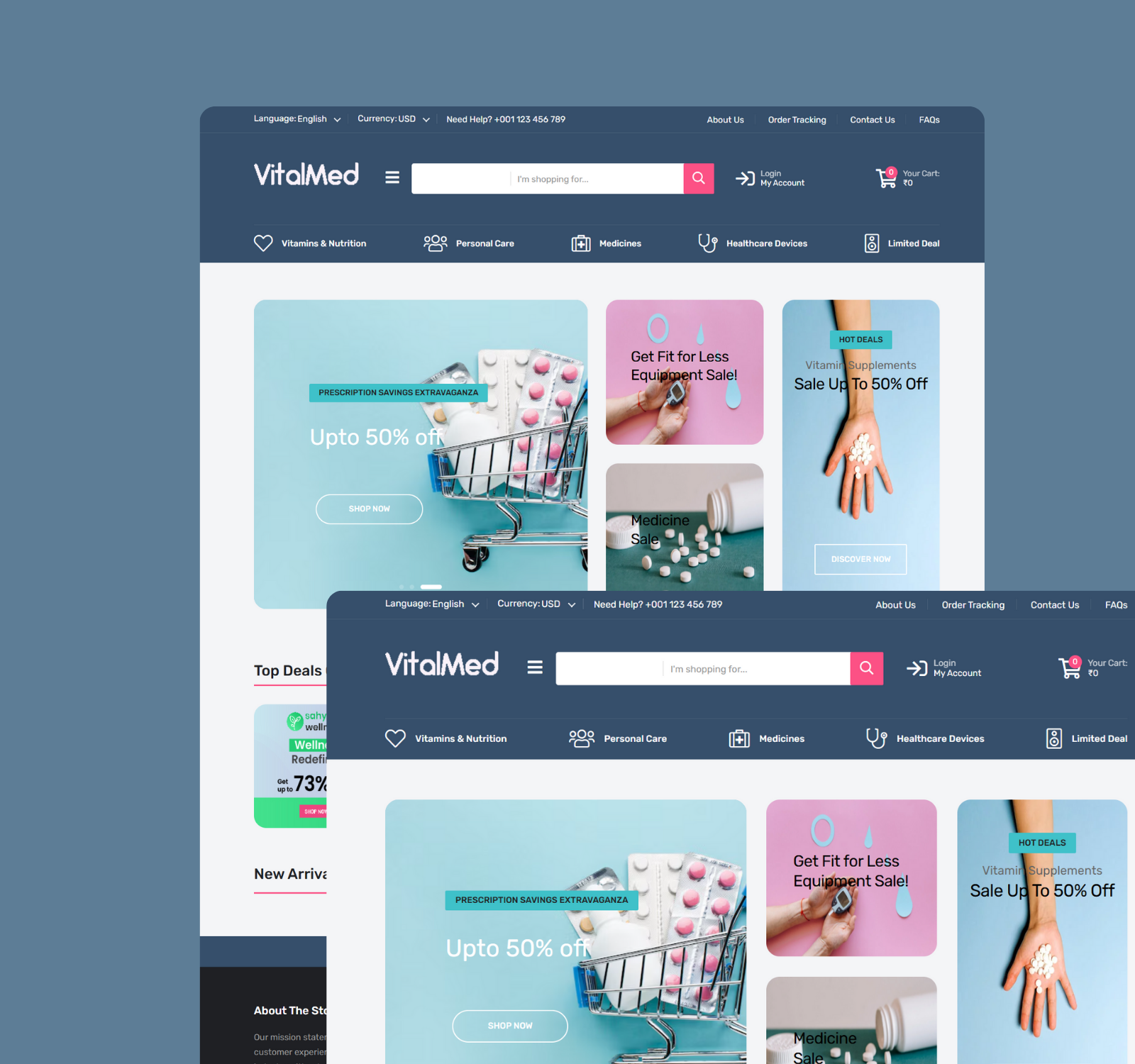 VitalMed medical product listing page