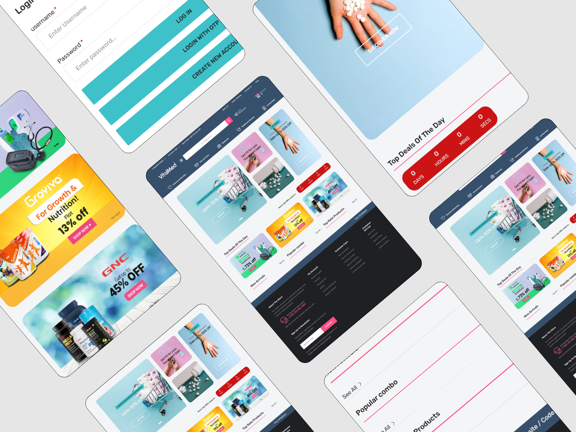 VitalMed ecommerce desktop checkout experience